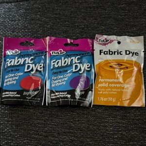 Tulip Fabric Dye Set - Bright Red, Purple, Yellow